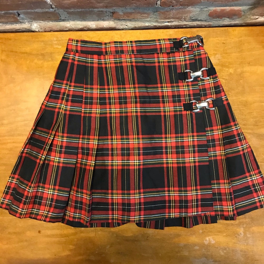 Vintage Street Code Plaid Skirt